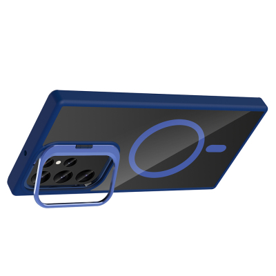 Galaxy S22 Ultra Case Stand Camera Lens Gift M-Safe Charging Feature Zore Etro Cover - 19