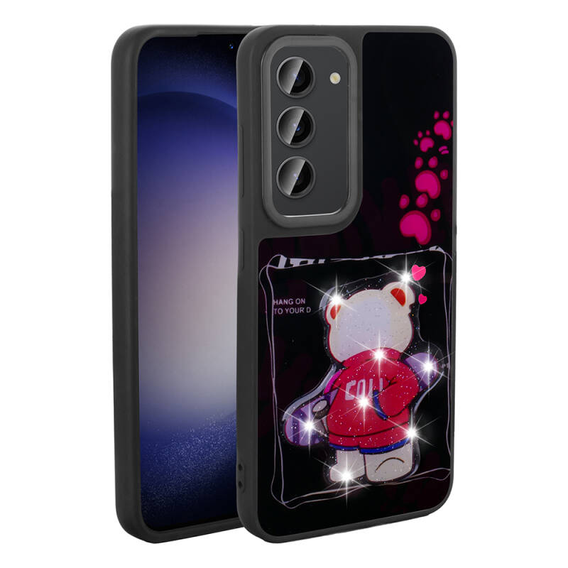 Galaxy S23 Case Shining Embossed Zore Amas Silicone Cover with Iconic Figure - 11