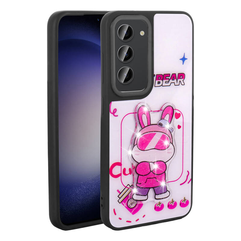 Galaxy S23 Case Shining Embossed Zore Amas Silicone Cover with Iconic Figure - 6