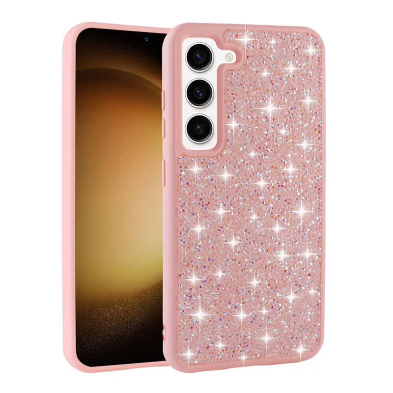 Galaxy S23 Case Shiny Stone Design Zore Diamond Cover - 13