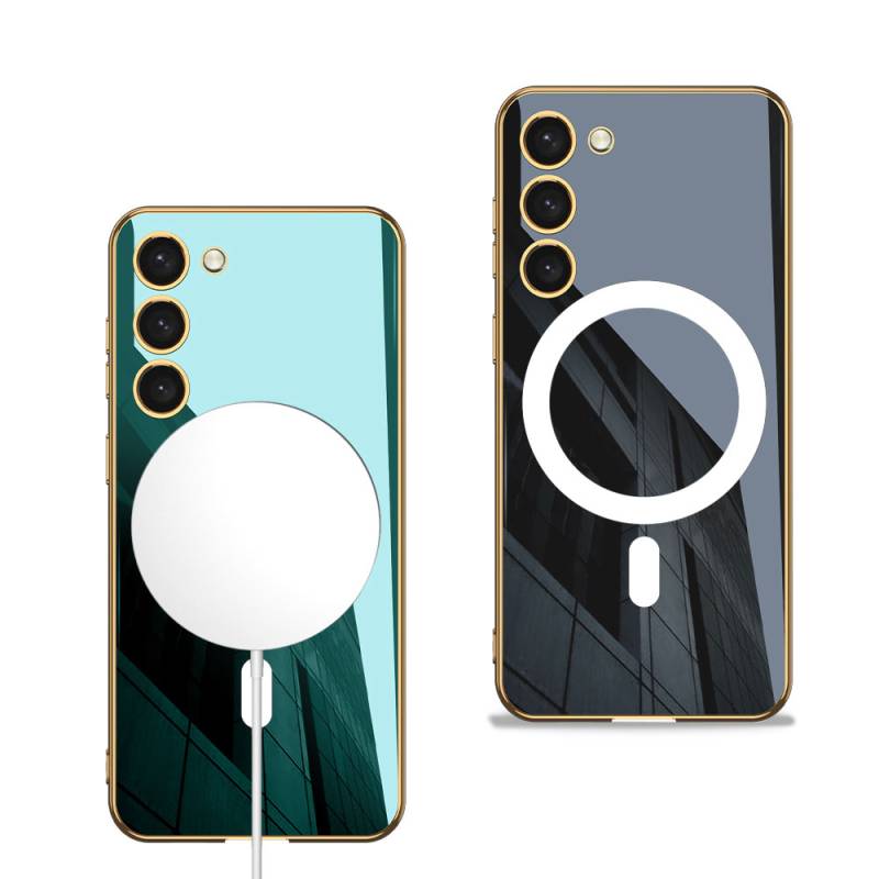 Galaxy S23 Case Wireless Charging Featured Edge Electroplating Plated Mirrored Zore Kent Cover - 2