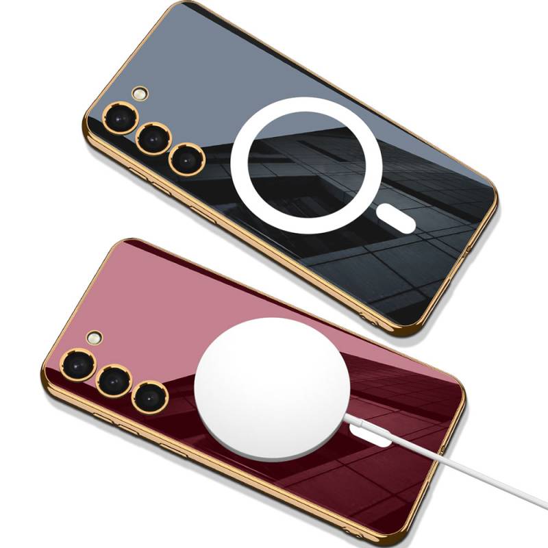 Galaxy S23 Case Wireless Charging Featured Edge Electroplating Plated Mirrored Zore Kent Cover - 6