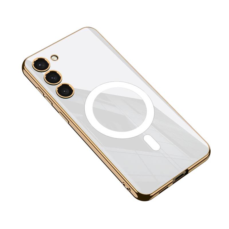 Galaxy S23 Case Wireless Charging Featured Edge Electroplating Plated Mirrored Zore Kent Cover - 7