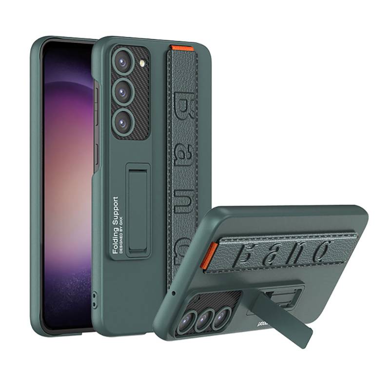 Galaxy S23 Case With Stand Hand Holder Zore Band Cover - 9