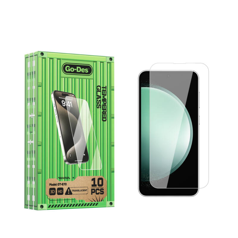 Galaxy S23 FE Go Des Fingerprint Free 9H Oleophobic Bom Glass Screen Protector 10 Pack - 2