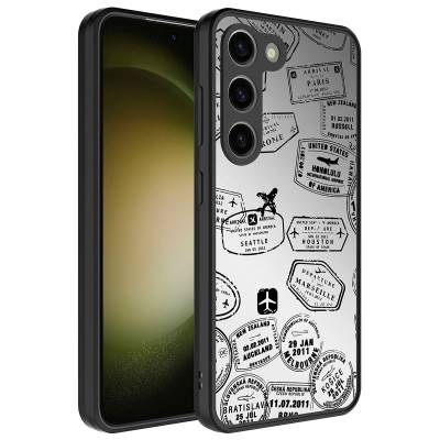 Galaxy S23 Plus Case Mirror Patterned Camera Protected Glossy Zore Mirror Cover - 7
