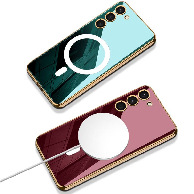 Galaxy S23 Plus Case Wireless Charging Featured Edge Electroplating Coating Mirrored Zore Kent Cover - 3