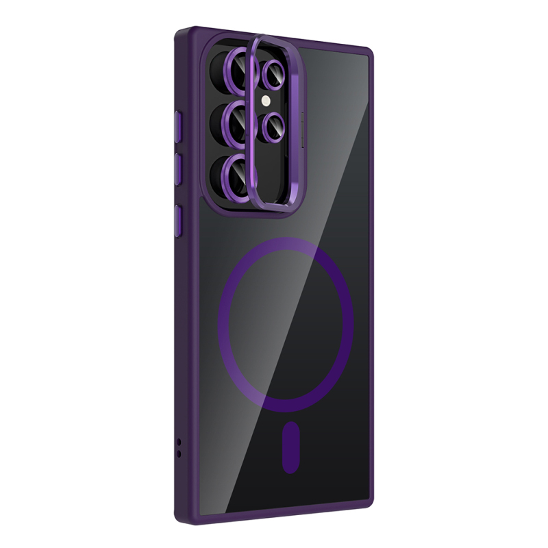 Galaxy S23 Ultra Case Stand Camera Lens Gift M-Safe Charging Feature Zore Etro Cover - 10