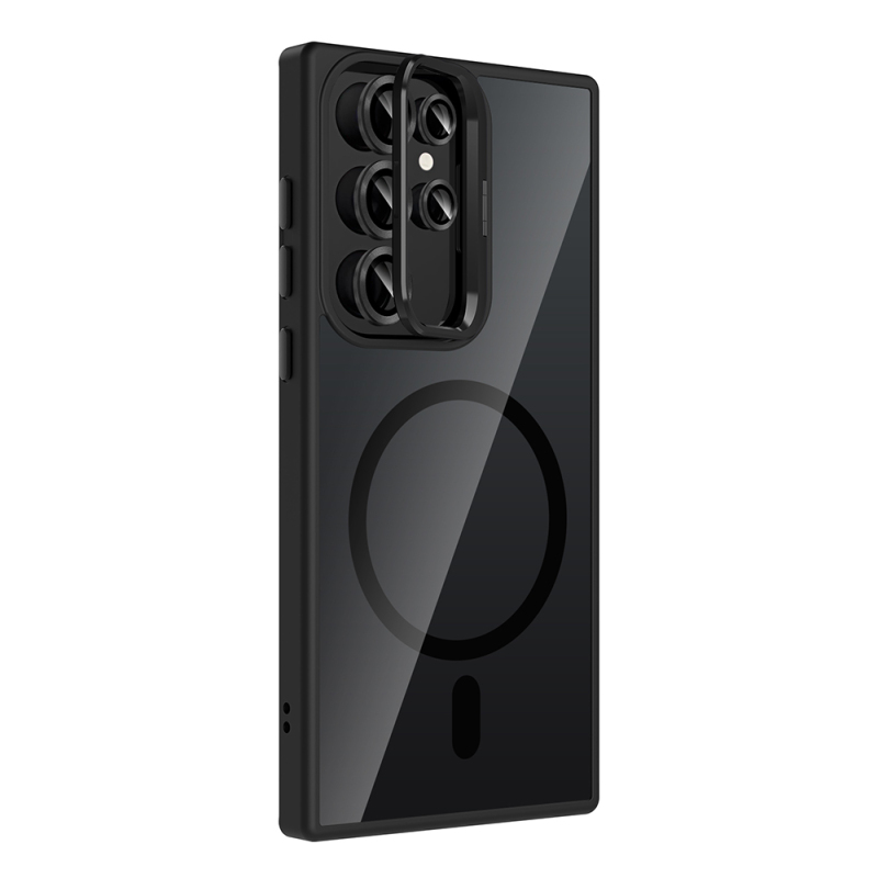 Galaxy S23 Ultra Case Stand Camera Lens Gift M-Safe Charging Feature Zore Etro Cover - 14
