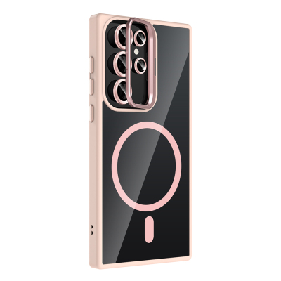 Galaxy S23 Ultra Case Stand Camera Lens Gift M-Safe Charging Feature Zore Etro Cover - 18