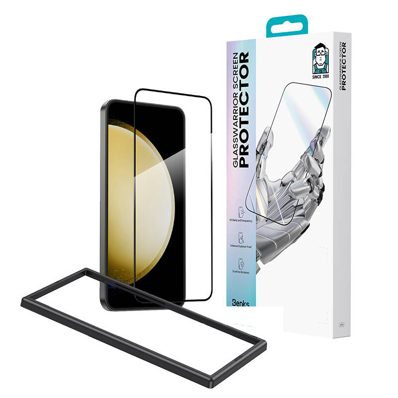 Galaxy S24 Benks Glass Warrior Cam Ekran Koruyucu + Kolay Uygulama Aparatlı - 1