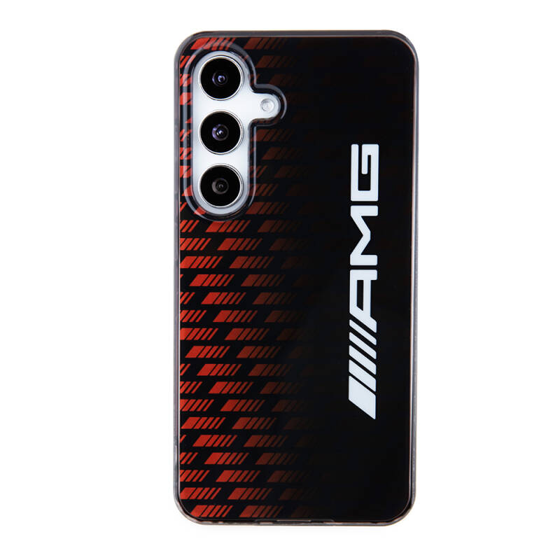 Galaxy S24 Case AMG Original Licensed Double Layer Large Logo Square Stripe Pattern Cover - 8