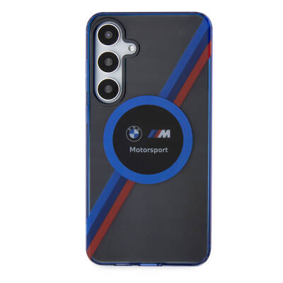 Galaxy S24 Case BMW Original Licensed M Logo Three Color Striped Motorsport Circle Cover - 3