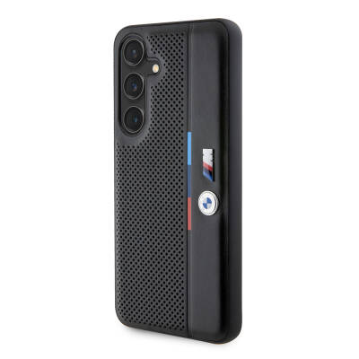 Galaxy S24 Case BMW Original Licensed M Logo Three Color Striped Perforated Detail Line Cover - 2