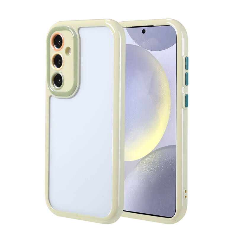 Galaxy S24 Case Camera Protected Colorful Edge Frame Design Zore Vitamin Cover - 1