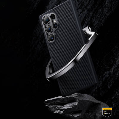 Galaxy S24 Case Carbon Fiber Benks Hybrid ArmorPro 600D Kevlar Cover with Magsafe Charging Feature - 12