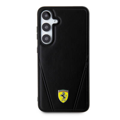 Galaxy S24 Case Ferrari Original Licensed Hot Print V Striped Leather Cover with Magsafe Charging Feature - 8