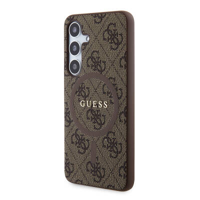 Galaxy S24 Case Guess Original Licensed Magsafe Charging Featured 4G Patterned Text Logo Cover - 2