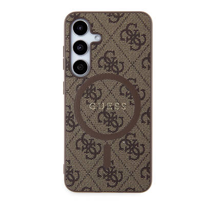 Galaxy S24 Case Guess Original Licensed Magsafe Charging Featured 4G Patterned Text Logo Cover - 3