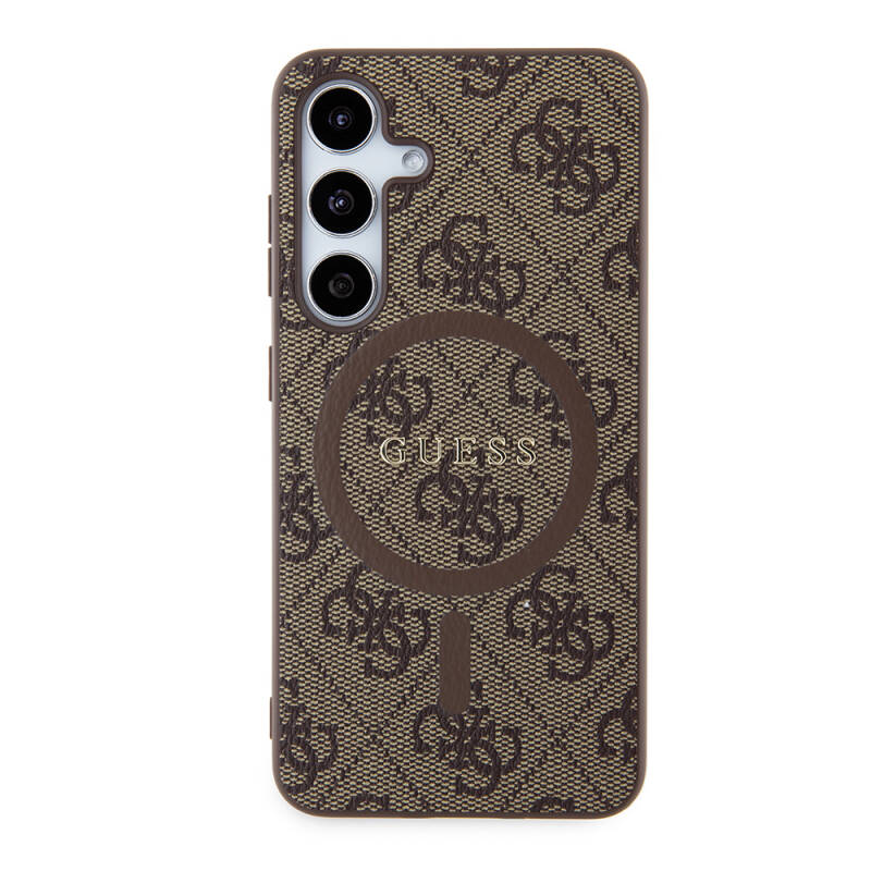 Galaxy S24 Case Guess Original Licensed Magsafe Charging Featured 4G Patterned Text Logo Cover - 3