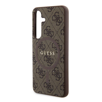 Galaxy S24 Case Guess Original Licensed Magsafe Charging Featured 4G Patterned Text Logo Cover - 6