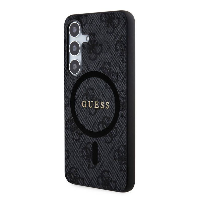 Galaxy S24 Case Guess Original Licensed Magsafe Charging Featured 4G Patterned Text Logo Cover - 8