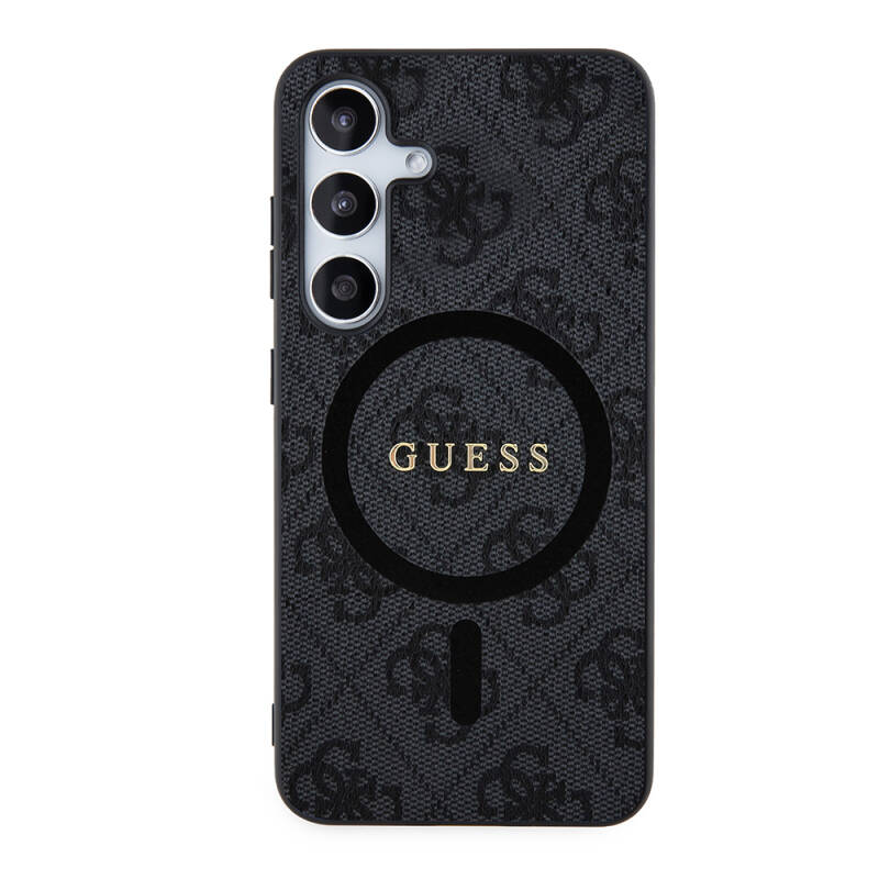 Galaxy S24 Case Guess Original Licensed Magsafe Charging Featured 4G Patterned Text Logo Cover - 9