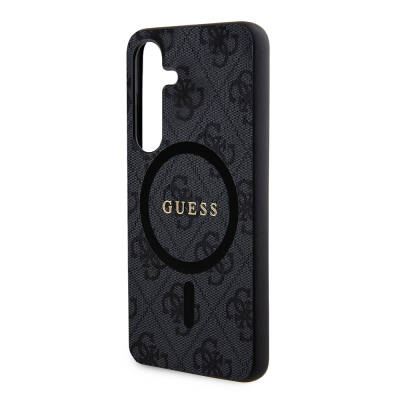 Galaxy S24 Case Guess Original Licensed Magsafe Charging Featured 4G Patterned Text Logo Cover - 12