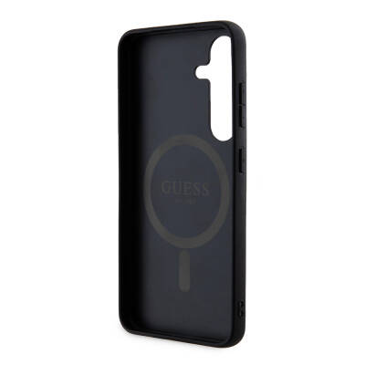 Galaxy S24 Case Guess Original Licensed Magsafe Charging Featured 4G Patterned Text Logo Cover - 13