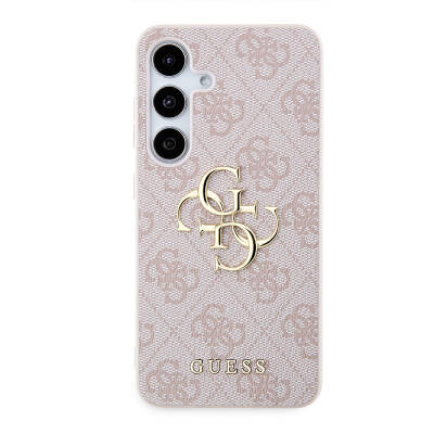 Galaxy S24 Case Guess Original Licensed PU Leather Text and 4G Metal Logo Patterned Cover - 3