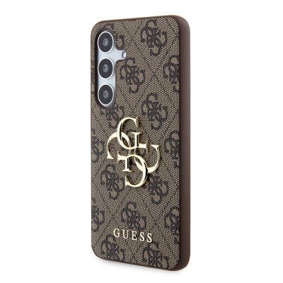 Galaxy S24 Case Guess Original Licensed PU Leather Text and 4G Metal Logo Patterned Cover - 10