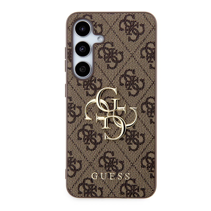 Galaxy S24 Case Guess Original Licensed PU Leather Text and 4G Metal Logo Patterned Cover - 11