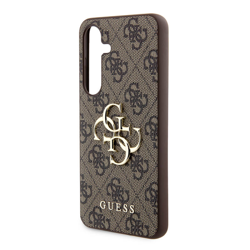 Galaxy S24 Case Guess Original Licensed PU Leather Text and 4G Metal Logo Patterned Cover - 14