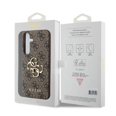 Galaxy S24 Case Guess Original Licensed PU Leather Text and 4G Metal Logo Patterned Cover - 16