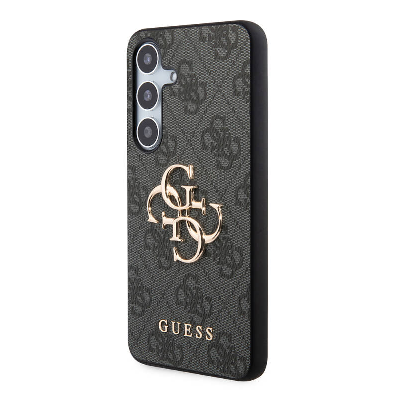Galaxy S24 Case Guess Original Licensed PU Leather Text and 4G Metal Logo Patterned Cover - 18