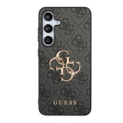 Galaxy S24 Case Guess Original Licensed PU Leather Text and 4G Metal Logo Patterned Cover - 19