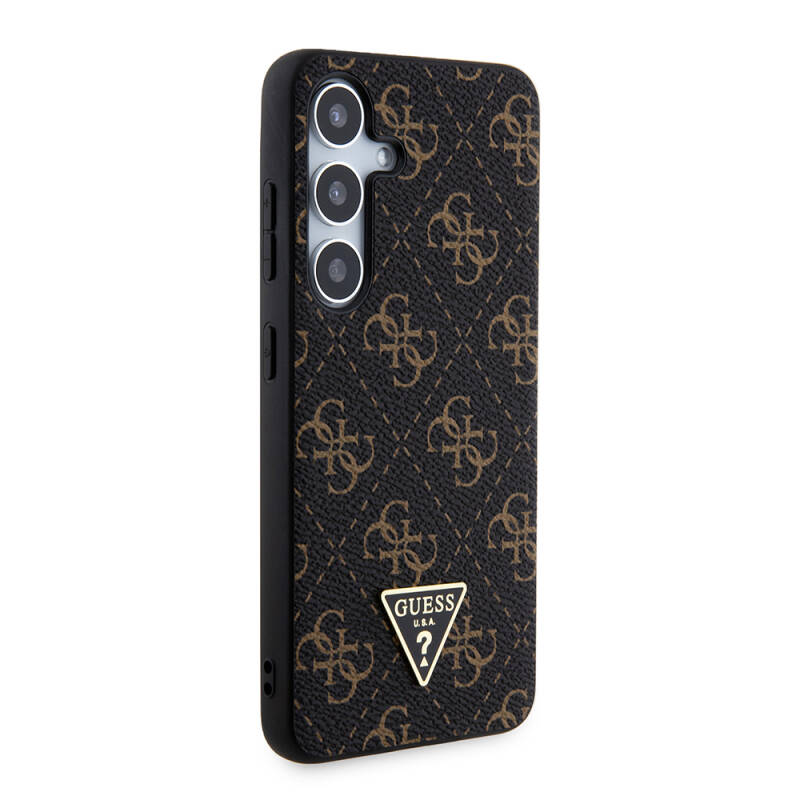 Galaxy S24 Case Guess Original Licensed PU Triangle Logo 4G Patterned Cover - 3