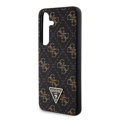 Galaxy S24 Case Guess Original Licensed PU Triangle Logo 4G Patterned Cover - 5