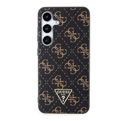 Galaxy S24 Case Guess Original Licensed PU Triangle Logo 4G Patterned Cover - 8