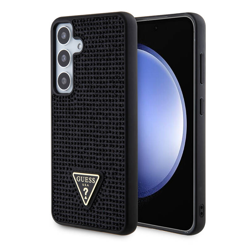 Galaxy S24 Case Guess Original Licensed Stone Back Cover with Triangle Logo - 1