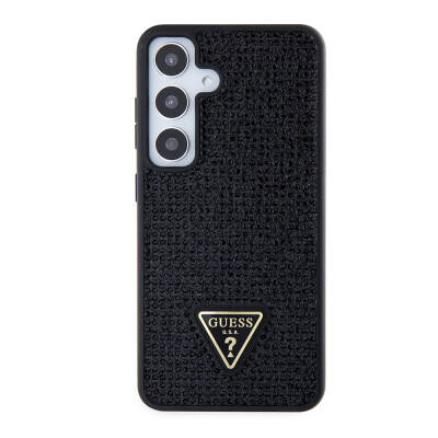 Galaxy S24 Case Guess Original Licensed Stone Back Cover with Triangle Logo - 8