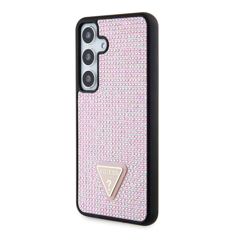 Galaxy S24 Case Guess Original Licensed Stone Back Cover with Triangle Logo - 9