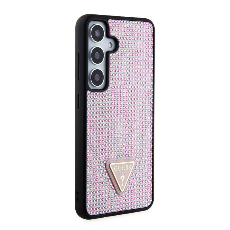 Galaxy S24 Case Guess Original Licensed Stone Back Cover with Triangle Logo - 11