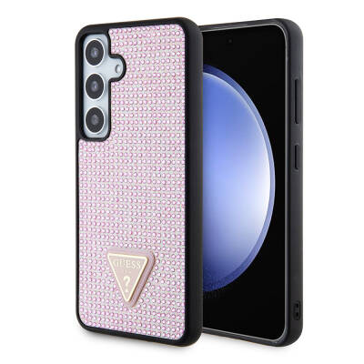 Galaxy S24 Case Guess Original Licensed Stone Back Cover with Triangle Logo - 16