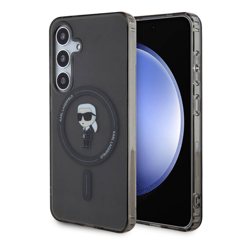 Galaxy S24 Case Karl Lagerfeld Original Licensed Karl Head IML Printed Cover with Magsafe Charging Feature - 1