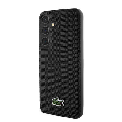 Galaxy S24 Case Lacoste Original Licensed PU Pique Pattern Back Cover with Iconic Crocodile Woven Logo - 2