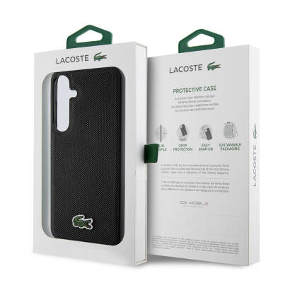 Galaxy S24 Case Lacoste Original Licensed PU Pique Pattern Back Cover with Iconic Crocodile Woven Logo - 8