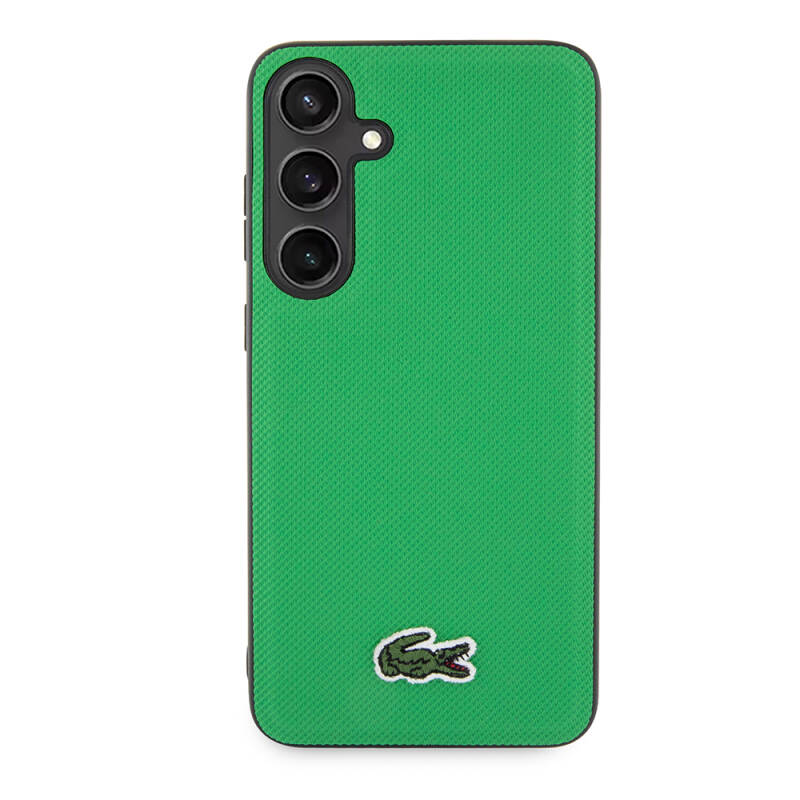 Galaxy S24 Case Lacoste Original Licensed PU Pique Pattern Back Cover with Iconic Crocodile Woven Logo - 11