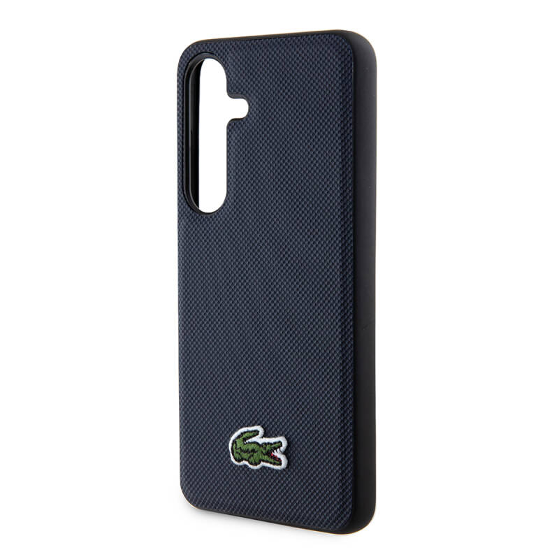 Galaxy S24 Case Lacoste Original Licensed PU Pique Pattern Back Cover with Iconic Crocodile Woven Logo - 22