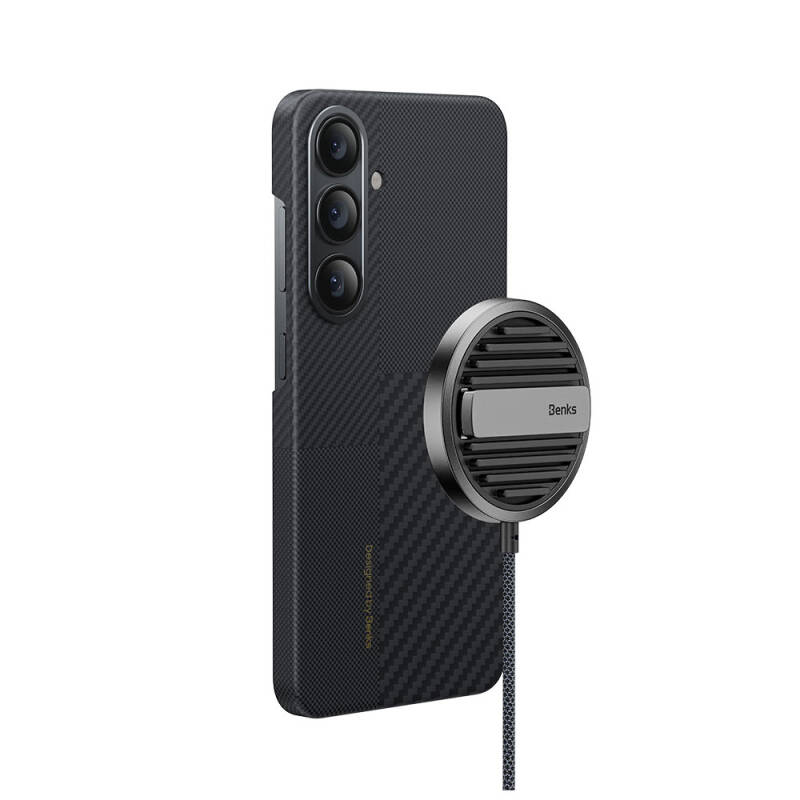 Galaxy S24 Case M-safe Charging Feature Carbon Fiber Benks Montage ArmorAir Kevlar Cover - 3